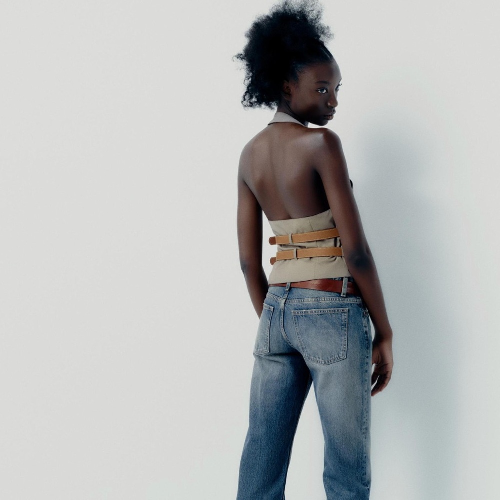 Zara BELTED HALTER VEST - Picture 2 of 8